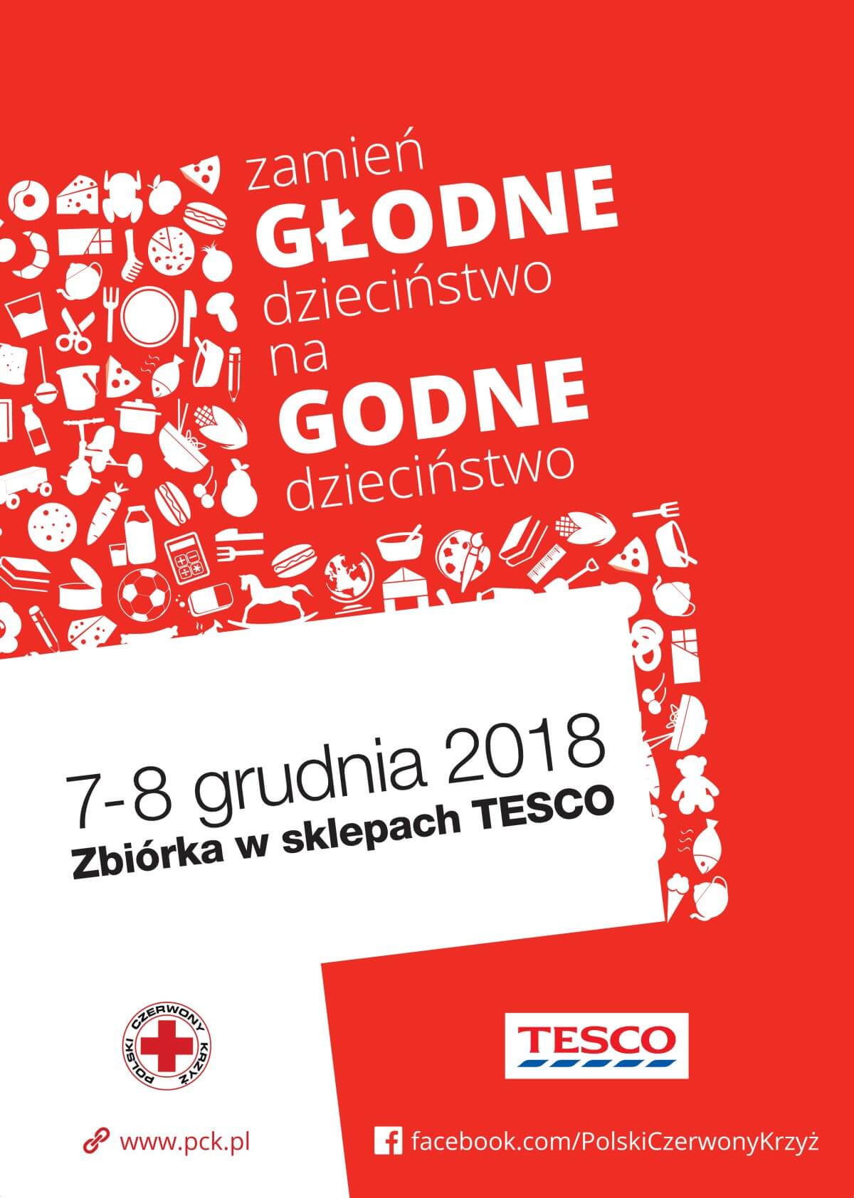 PLAKAT grudniowa ZBIORKA Swiąteczna w Tesco 2018 MAŁY